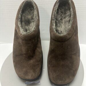 Merrell Bracken Women's Slip-on  Brown Shoes Size 8.5 Faux Suede Winter